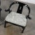 Century Furniture Mid to Late 20th Century Asian Chinoiserie Ming Style Yoke Back Chairs Black Lacquered & Brass Details Style of James Mont For Sale - Image 4 of 12