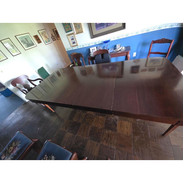 Wood Mid 20th Century Watertown Slide Expandable Dining Table With Leaves Classic Mid Century Wood 90" For Sale - Image 7 of 11
