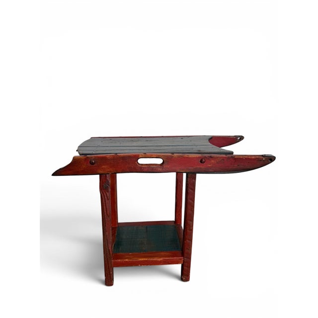 Vintage Ski-Inspired Serving Trolley/ Alpine Sled Bar Cart For Sale - Image 4 of 9