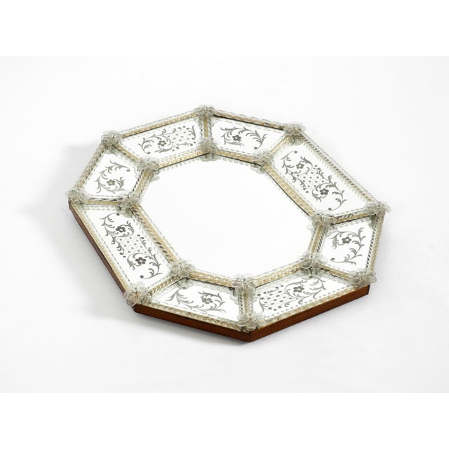 Mid-Century Modern Italian Wall Mirror with Murano Glass Frame, 1950s For Sale - Image 6 of 18