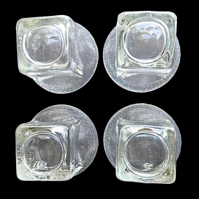 1960s Libbey Glass Textured St. Regis "On-the-Rocks" Tumblers, Set of 6 For Sale - Image 10 of 10