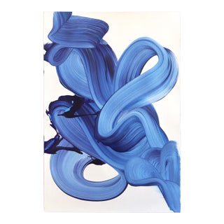 Avp_1521 - Abstract Vibrant Blue Tone Contemporary Original Artwork by Alex Voinea For Sale