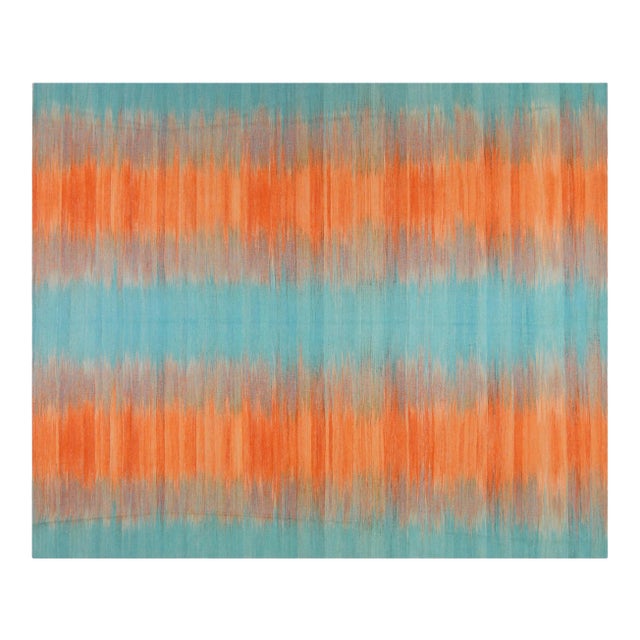 Vintage Mazandaran Natural Color Hand Made Organic Wool Tribal Kilim,8'2"x9'10" For Sale