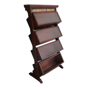 Antique English Jacob & Co’s Biscuits Four Shelf Shop Display Cabinet