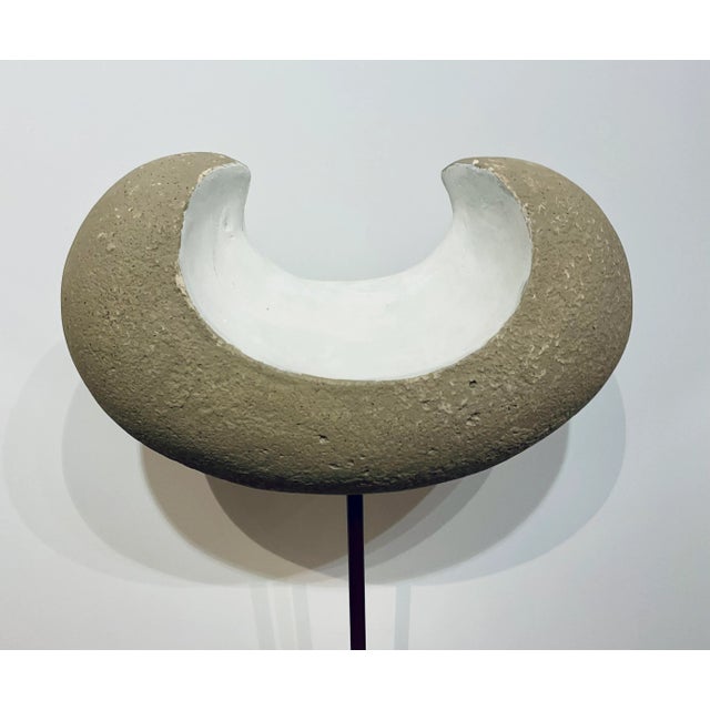 Contemporary Organic Modern Abstract Taupe and White Sculpture For Sale - Image 3 of 4