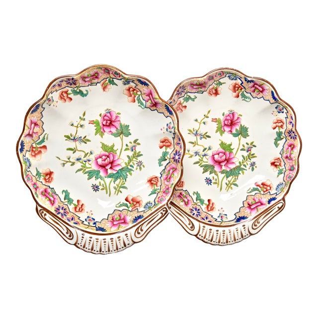 Early 19th Century Georgian Era Spode Shell Bowls - A Pair For Sale