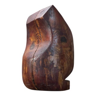 Eva Martino (American, B. 1929) - Monumental Modernist Hand Carved Biomorphic Sculpture, Signed For Sale