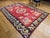 Vintage Caucasian Karabagh Kilim, Handwoven Floral Pattern, Red & Black, 7x10 For Sale - Image 9 of 12