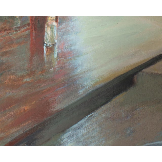 1980s 1989 “Table” Oil on Canvas Painting Elzbieta Sikorska For Sale - Image 5 of 9