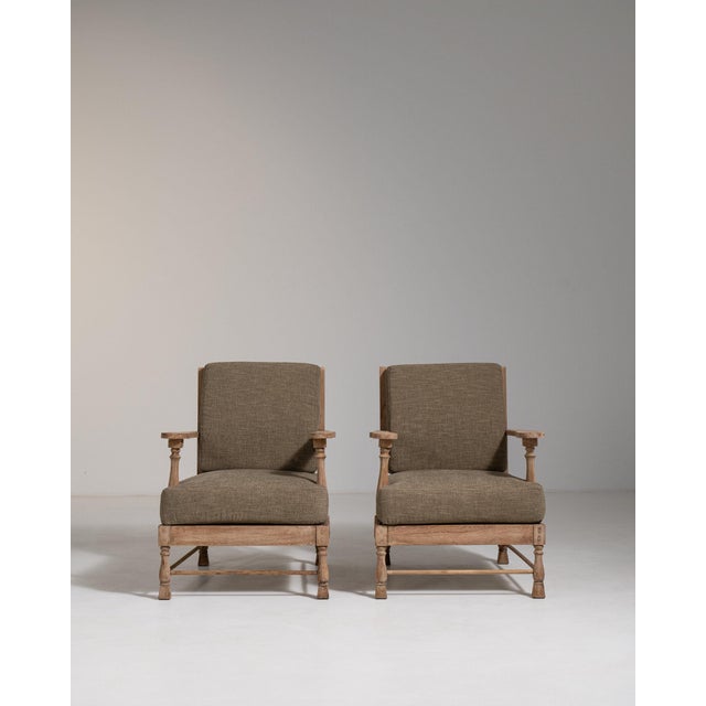 19th Century France Mid-century Modern Tan Wood Armchair For Sale In Greensboro - Image 6 of 11