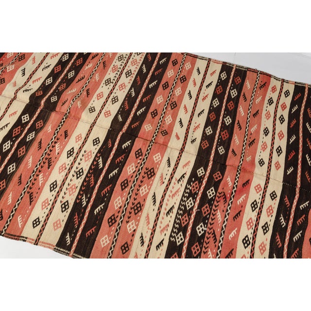 1960s Handwoven Turkish Kilim With Tassels For Sale - Image 10 of 10