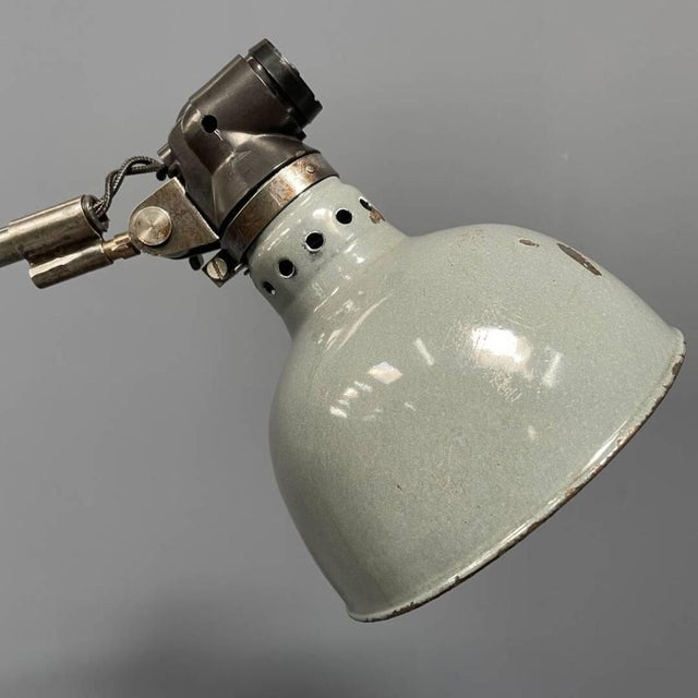 1950s Large Polished Clamp Desk Lamp For Sale - Image 5 of 18