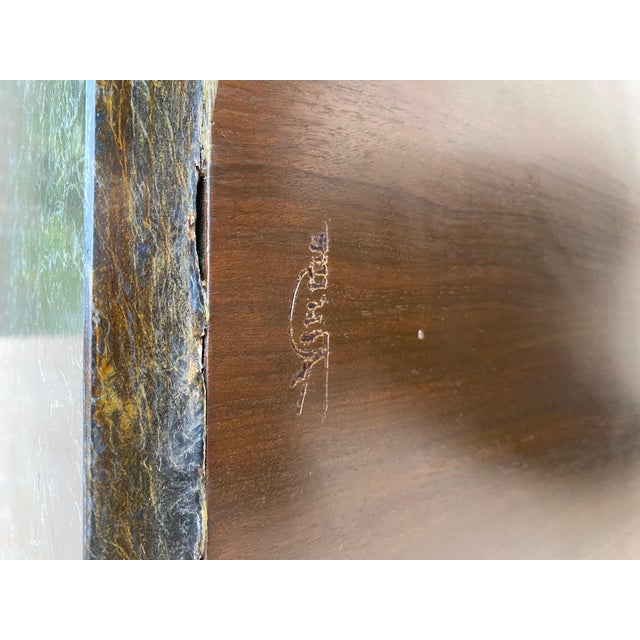 French Louis XV Style Bombé Satinwood Marquetry and Ormolu Mounted Commode, 1940 For Sale - Image 12 of 18