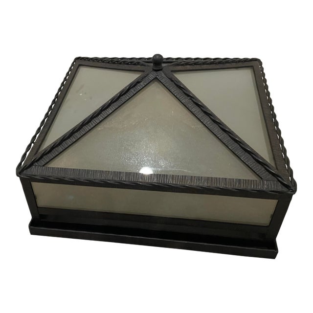 Paul Ferrante Pyramid Flush Mount Light Fixture For Sale