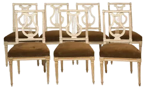 Antique Louis XVI Period Chairs, 1790, Set of 8