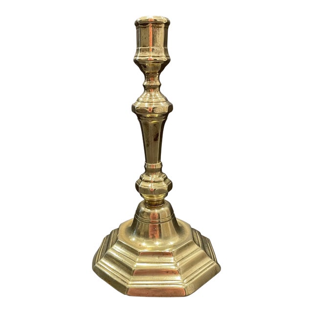 18th Century Louis XIV Brass Candlestick For Sale