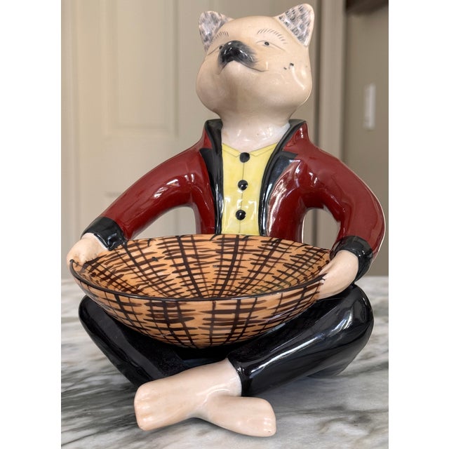 Ceramic Vintage Fox Motif Soap Dish or Trinket Tray For Sale - Image 7 of 10