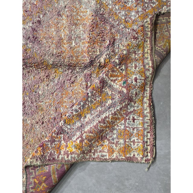 Vintage Purple Moroccan Rug - 10.6 X 6.5 Ft For Sale - Image 4 of 9