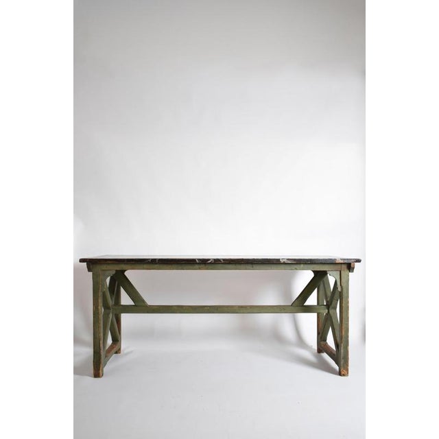 Marble Trompe Loeil Console Table, 1920s For Sale - Image 6 of 6