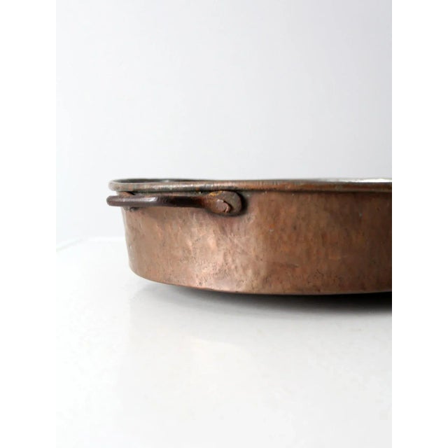 Antique Hammered Copper Pan For Sale - Image 11 of 13