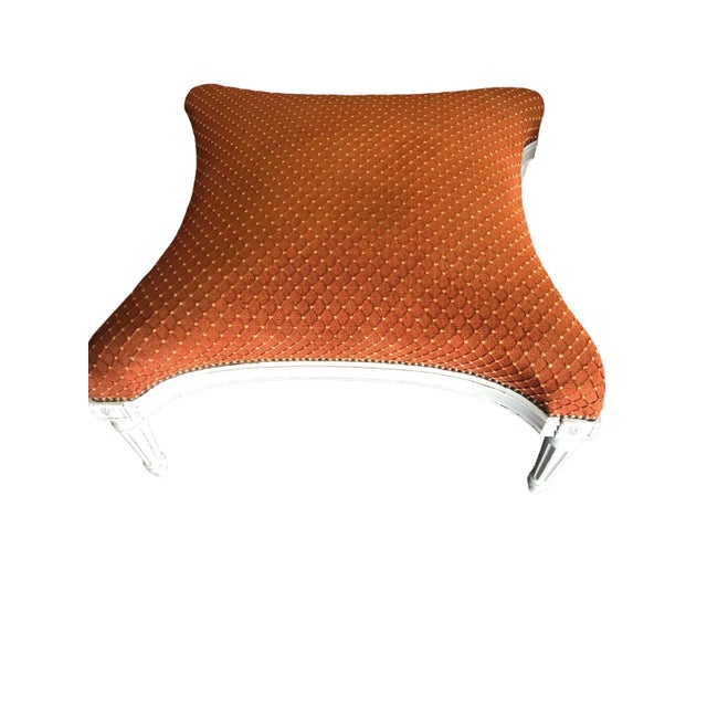 Louis XVI Style Bergere Chair and Ottoman - a Set For Sale In Dallas - Image 6 of 9