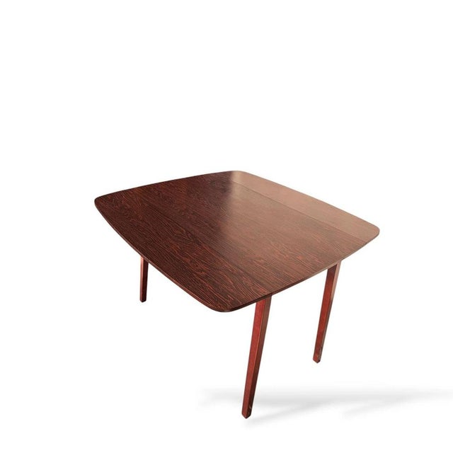 Brown Vintage Drop-Leaf Table in Rosewood, 1970s For Sale - Image 8 of 9