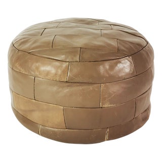 Patchwork Leather Ottoman, Germany, 1970s For Sale