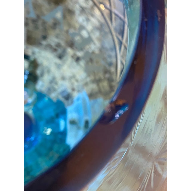 Blue Monumental Antique 19th Century Blue Cut Glass Brandy Decanter For Sale - Image 8 of 9