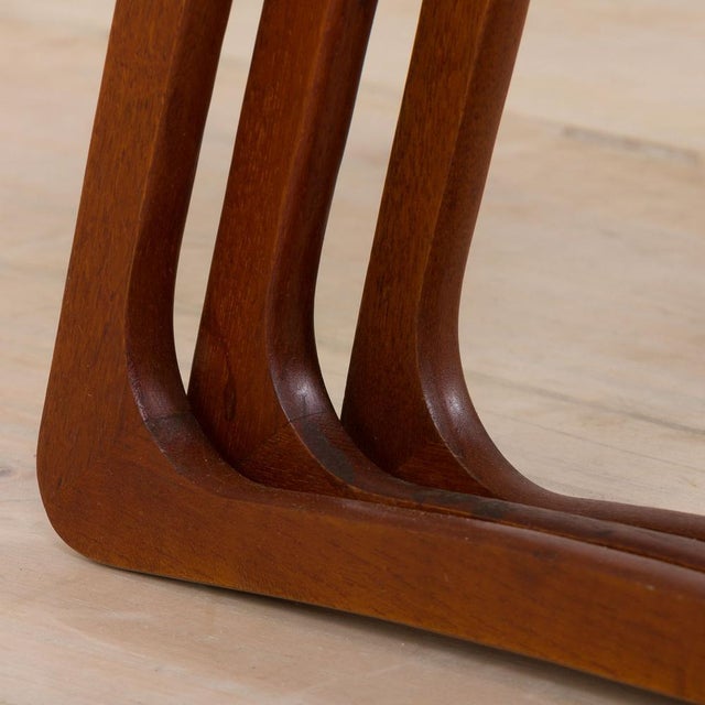 Vintage Danish Nesting Tables in Teak by Johannes Andersen for CFC Silkeborg, 1960s, Set of 3 For Sale - Image 15 of 17