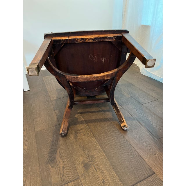 Early 20th Century Early 20th Century Marble and Shattuck Bankers Chair For Sale - Image 5 of 8