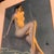 "Nude Figure at Blue Beach" lithograph by Earl Moran, beautifully framed with a white mat and original Mi-century era wood...