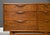 Brown 1960s Refinished 66” Lane Perception Walnut Dresser For Sale - Image 8 of 10