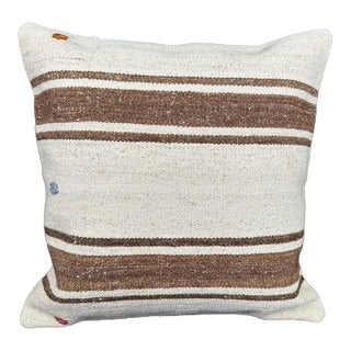 Turkish Hemp Pillow Cushion Natural Beige Brown Cushion Cover 20"x20" For Sale