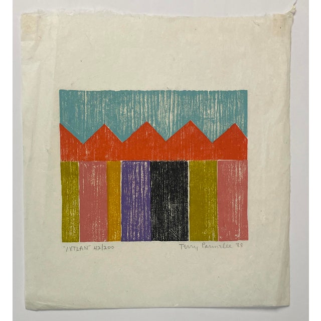 1980s 1988 Terry Parmelee Ixtlan Woodcut For Sale - Image 5 of 5