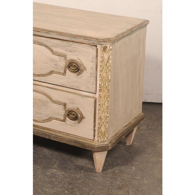 Mid 19th Century Swedish Provincial Gustavian 2-Drawer Chest For Sale - Image 9 of 13
