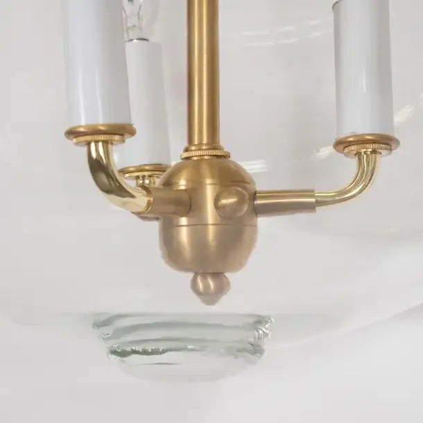 Early 21st Century "Fishbowl" Glass & Brass Pendant 1 For Sale - Image 9 of 10