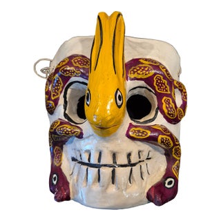Mid 20th Century Calavera Mexican Folk Mask For Sale