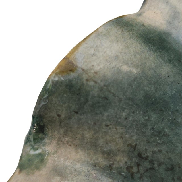 Green Griffin Smith & Hill Etruscan Majolica Begonia Leaf Plate 9.25" For Sale - Image 8 of 11