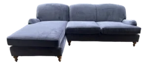 New Serena & Lily Miramar Chaise Sectional -- Blue Mohair Velvet