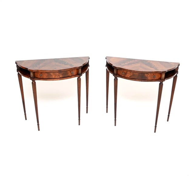 Regency Style Console Tables, 1950, Set of 2 For Sale - Image 11 of 11