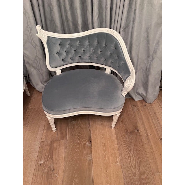 This gorgeous two of a kind hand made princess chair-set is a dream! Plush soft velvet with hand-carved wood. Pristine...