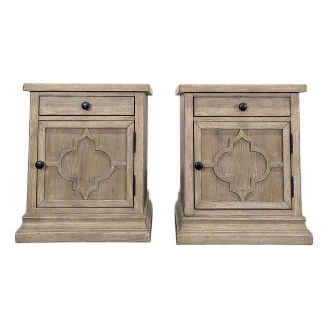 Pair of Pottery Barn Lorraine Nightstands For Sale