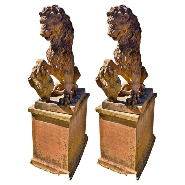 Silvano Porcinai, Lions, Terracotta, Set of 2 For Sale - Image 8 of 8