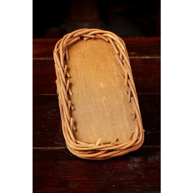 Shabby Chic 1950s Vintage French Soap Advertisement Folk Art Basket For Sale - Image 3 of 4