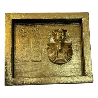 Egyptian Sculpture of King Pharaoh Tutankhamun in Gold Leaf by Jumaart, 2010s For Sale