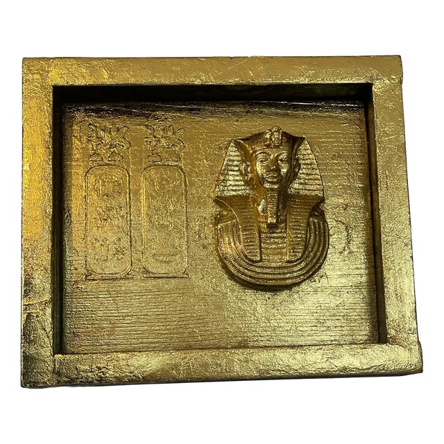 Egyptian Sculpture of King Pharaoh Tutankhamun in Gold Leaf by Jumaart, 2010s For Sale
