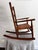 Farmhouse Vintage Solid Wood Child’s Rocking Chair With Woven Rush Seat Colonial Revival Style For Sale - Image 3 of 13