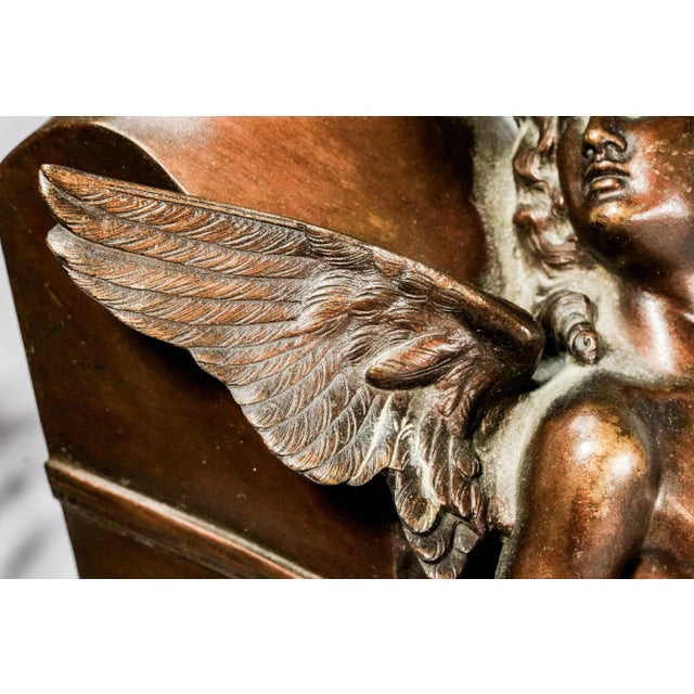 Amazing Large Antique French Bronze Statue After Félix Sanzel L’Amour Captif Cupid & Allegorical Neoclassical Figure Sculpture For Sale In New York - Image 6 of 17
