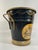 Metal Vintage French Black and Gold Tole Cachepot For Sale - Image 7 of 12