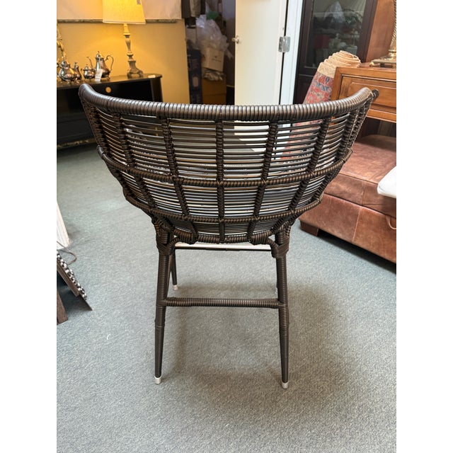 Brown Palecek Palermo in/Outdoor Bar Stools, Set of Three For Sale - Image 8 of 12